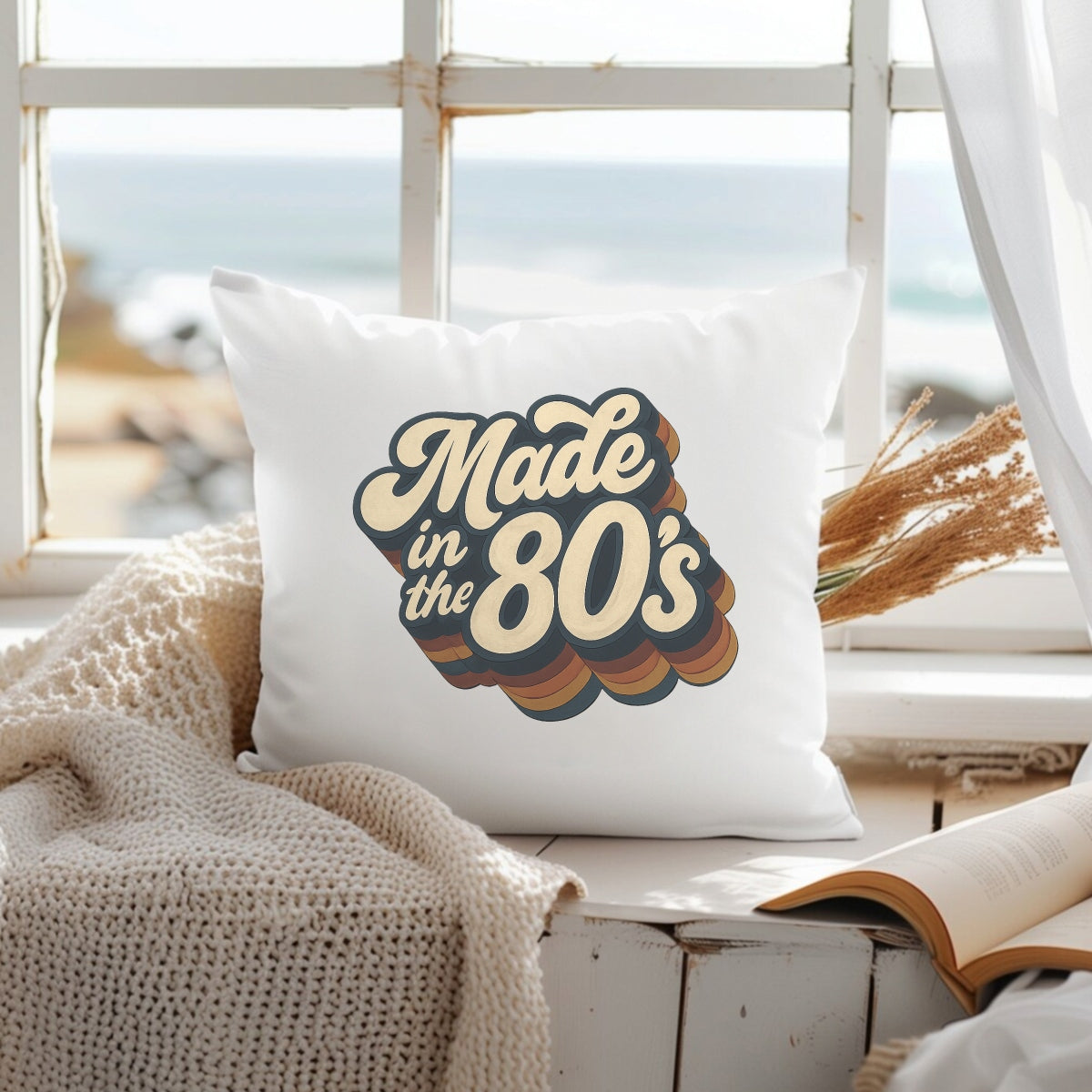 Bold 'Made in the 80’s' Iron-On Patch,Retro Neon-Style, Washable DTF Transfer for DIY Shirts,Colorful 80s Design for T-Shirts, Hoodies