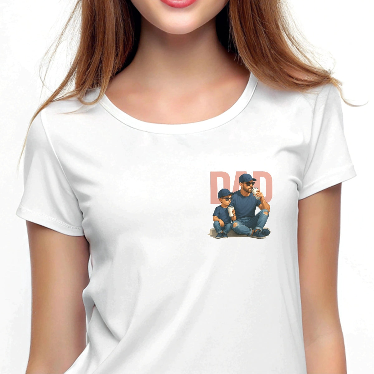 Dad & Son Matching Outfits Iron On Transfer,Cute Father’s Day Heat Press Design for T-Shirts, DIY Gift,  Vinyl Decal