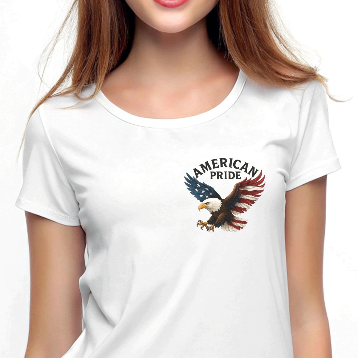 American Pride Iron-On Patch , USA Flag Heat Transfer for T-Shirts, Hoodies, Bags , Patriotic 4th of July DTF Design