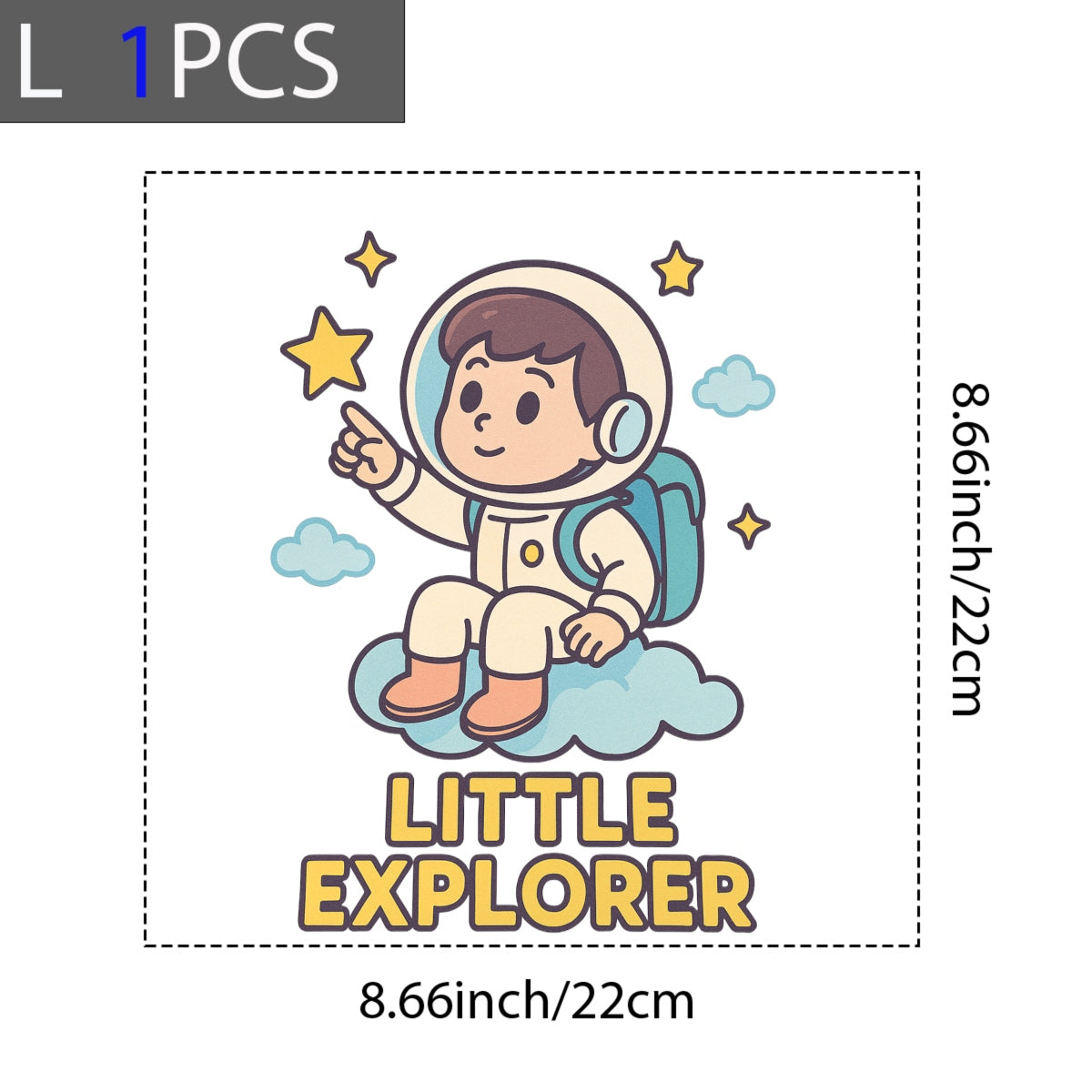 Little Explorer DTF Iron On Transfers for T-Shirts,Cute Astronaut, Cat Artist, and Starry Sky Boy Designs, Heat Press Ready DIY Patches for Clothes, Tote Bags, Hoodies