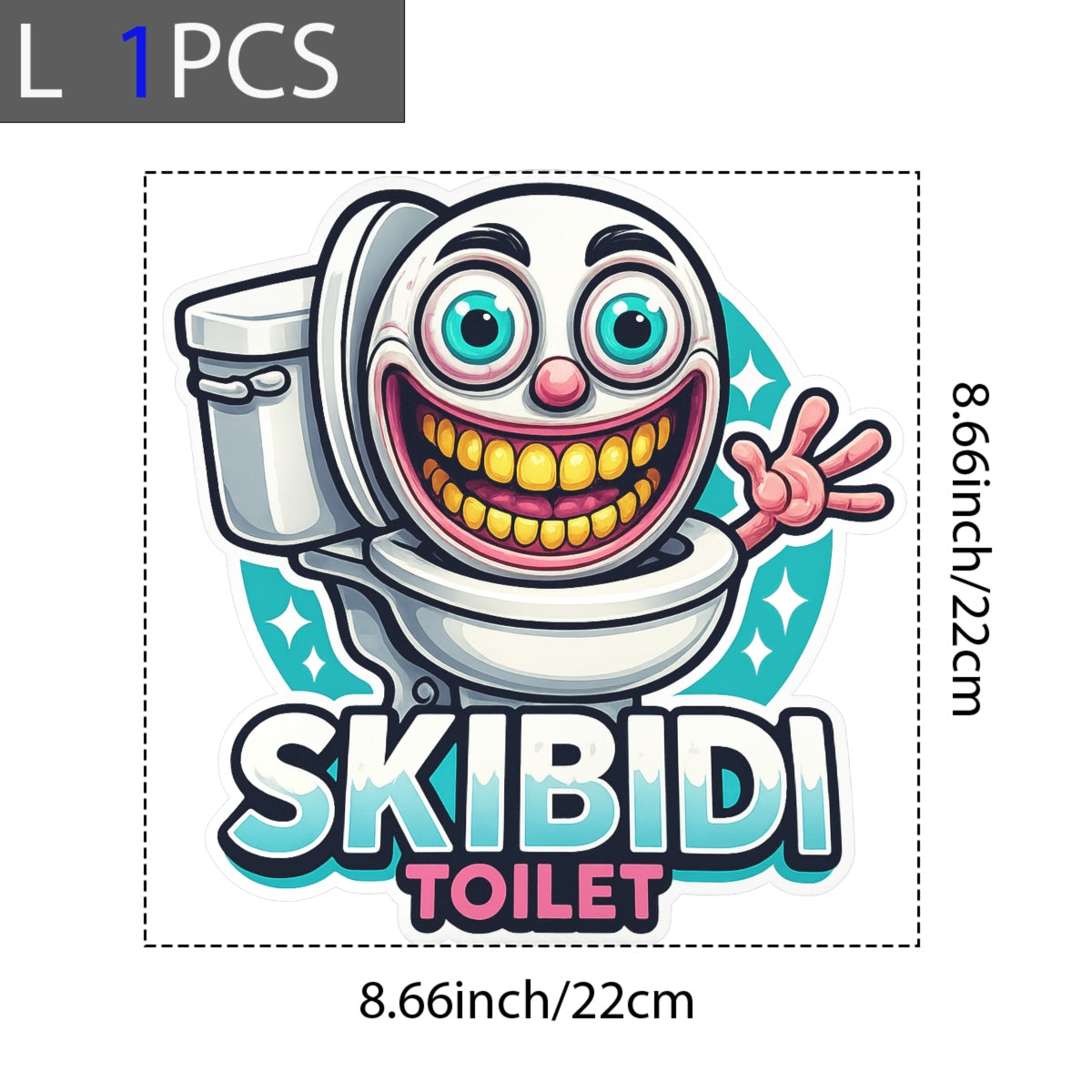 DTF Heat Transfer Iron On Sticker: Creative Toilet Seat Character Sticker for DIY Clothing Bags Accessories and Home Decor