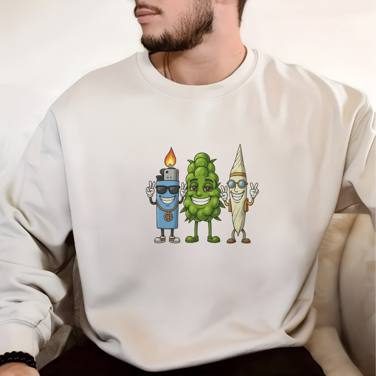 420 Weed Cartoon DTF Transfer , Funny Stoner Iron On Heat Press Sticker for T-Shirts, Hoodies, DIY Apparel , Cannabis Leaf, Lighter, Joint Gang, Hippie Gift , High Quality Heat Transfer for Clothing