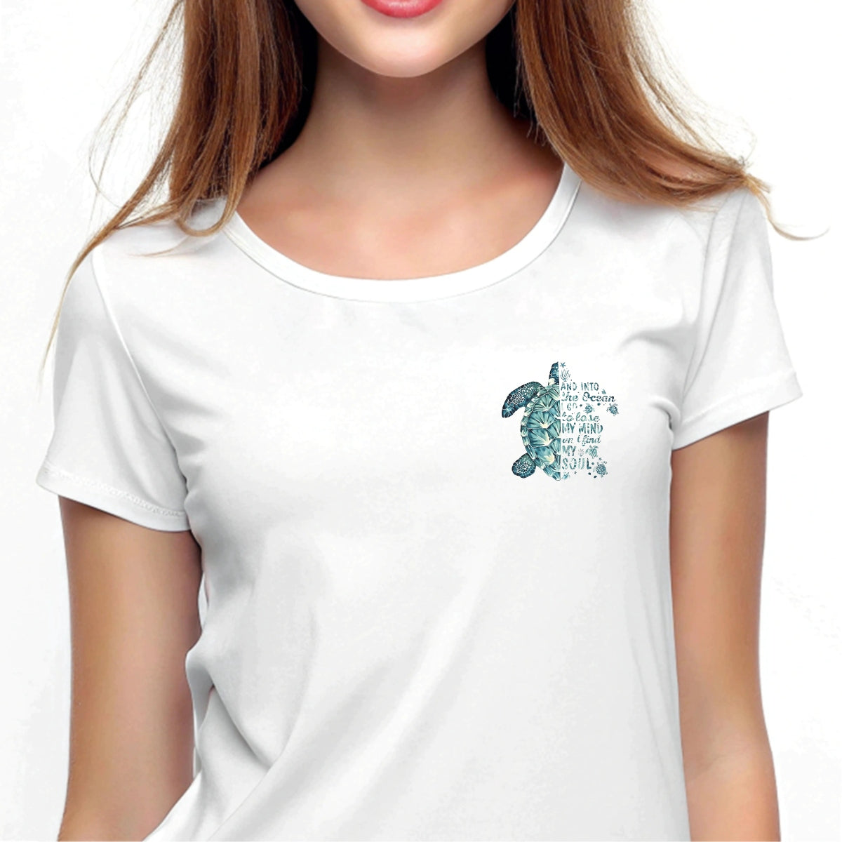 Ocean-Inspired DTF Heat Transfer Vinyl Decal,Sea Turtle & Shell Design for DIY T-Shirts, Pillow Embellishments & Crafts