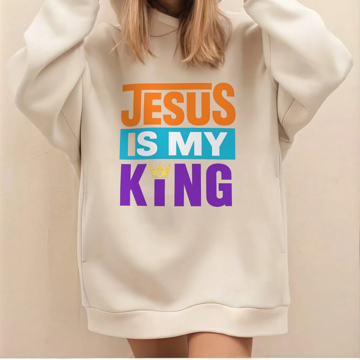 DTF Heat Transfer Iron On Sticker , Vibrant Christian Faith Design Jesus King Biblical Verse Religious Apparel Decor for T-Shirts Hats Bags