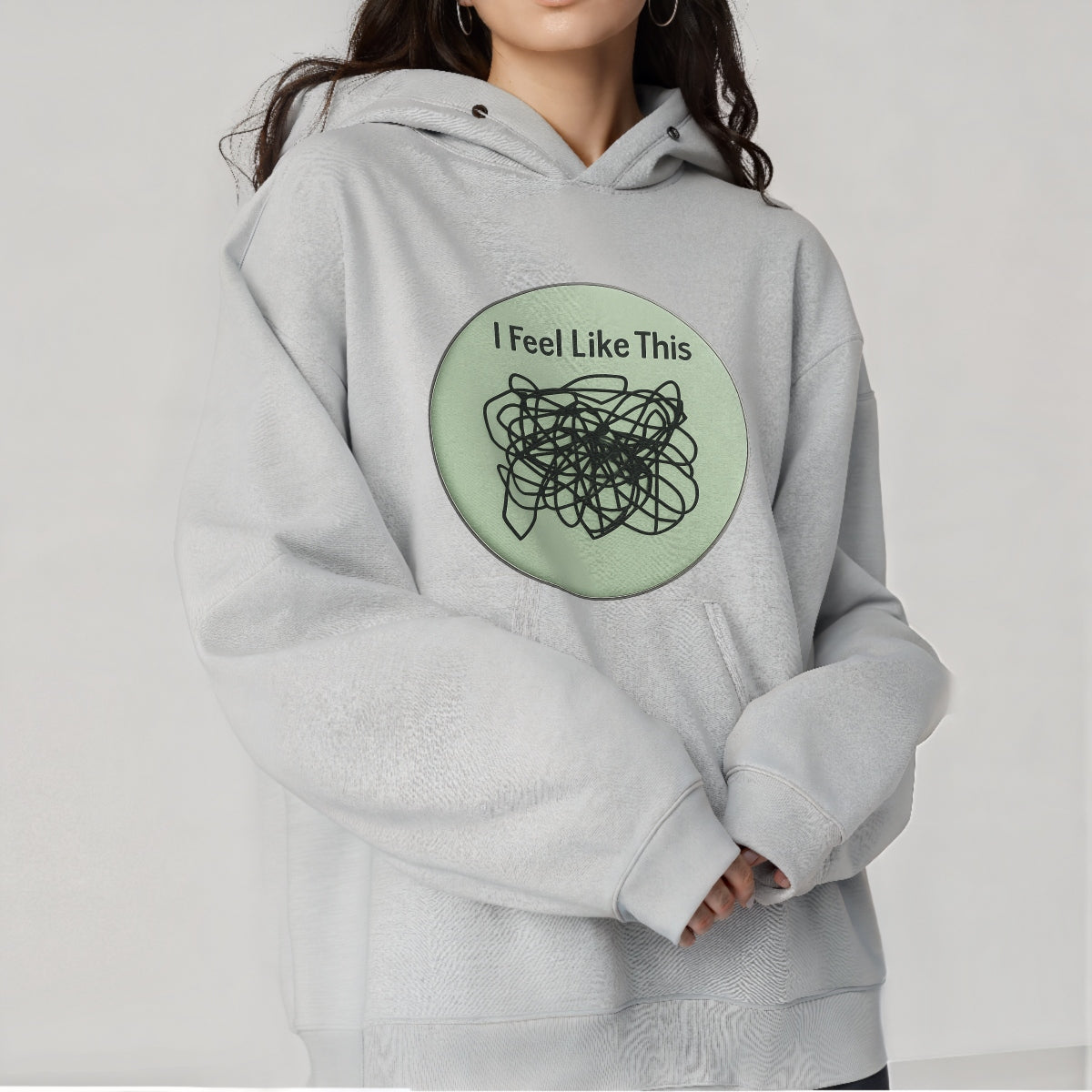 Funny Quote Iron-On Heat Transfer Sticker ,  Emotional Chaos Doodle Design for DIY T-Shirts, Hoodies, Tote Bags ,  Easy Press, Washable, Trendy Graphic Patch for Mental Health and Mood Expression