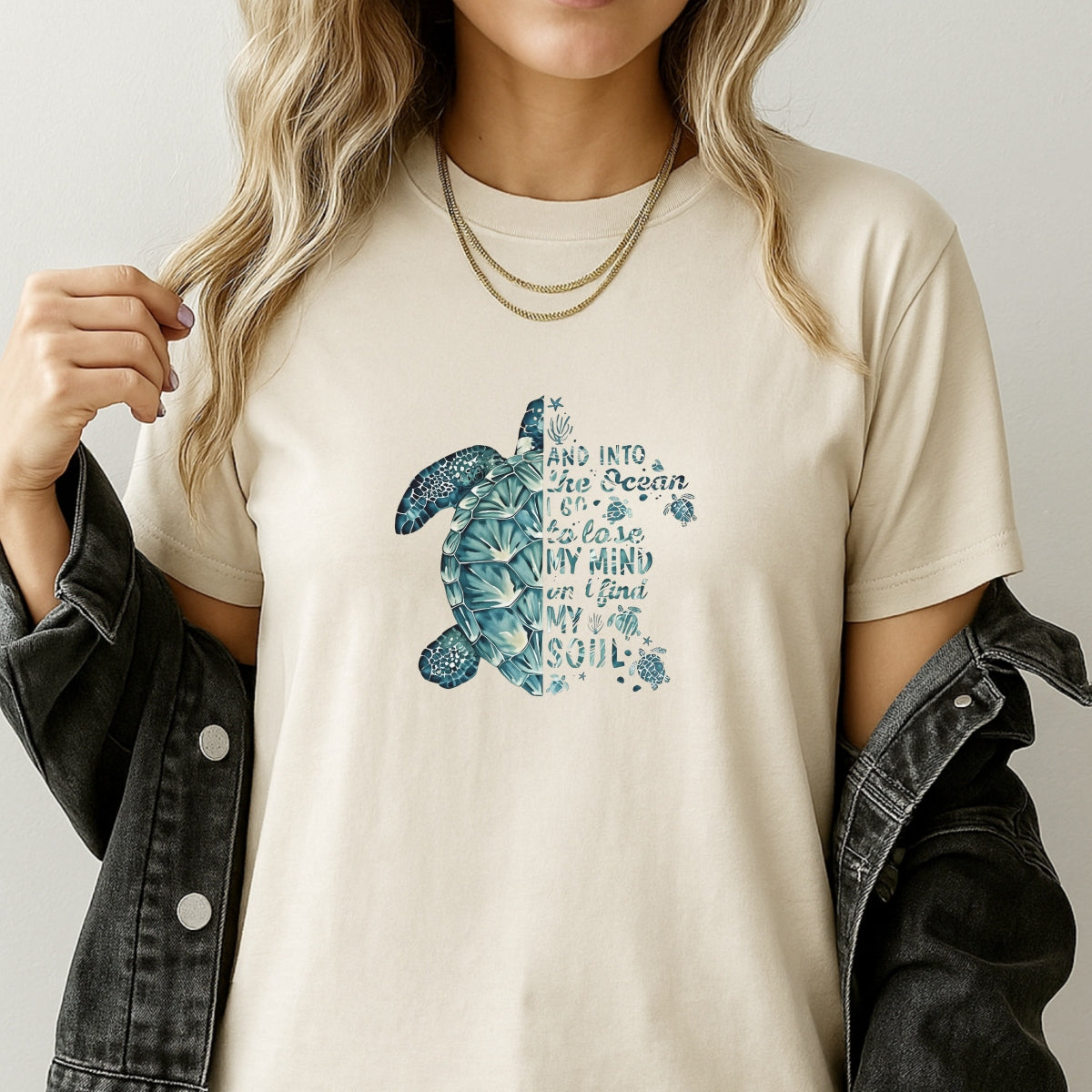 Ocean-Inspired DTF Heat Transfer Vinyl Decal,Sea Turtle & Shell Design for DIY T-Shirts, Pillow Embellishments & Crafts