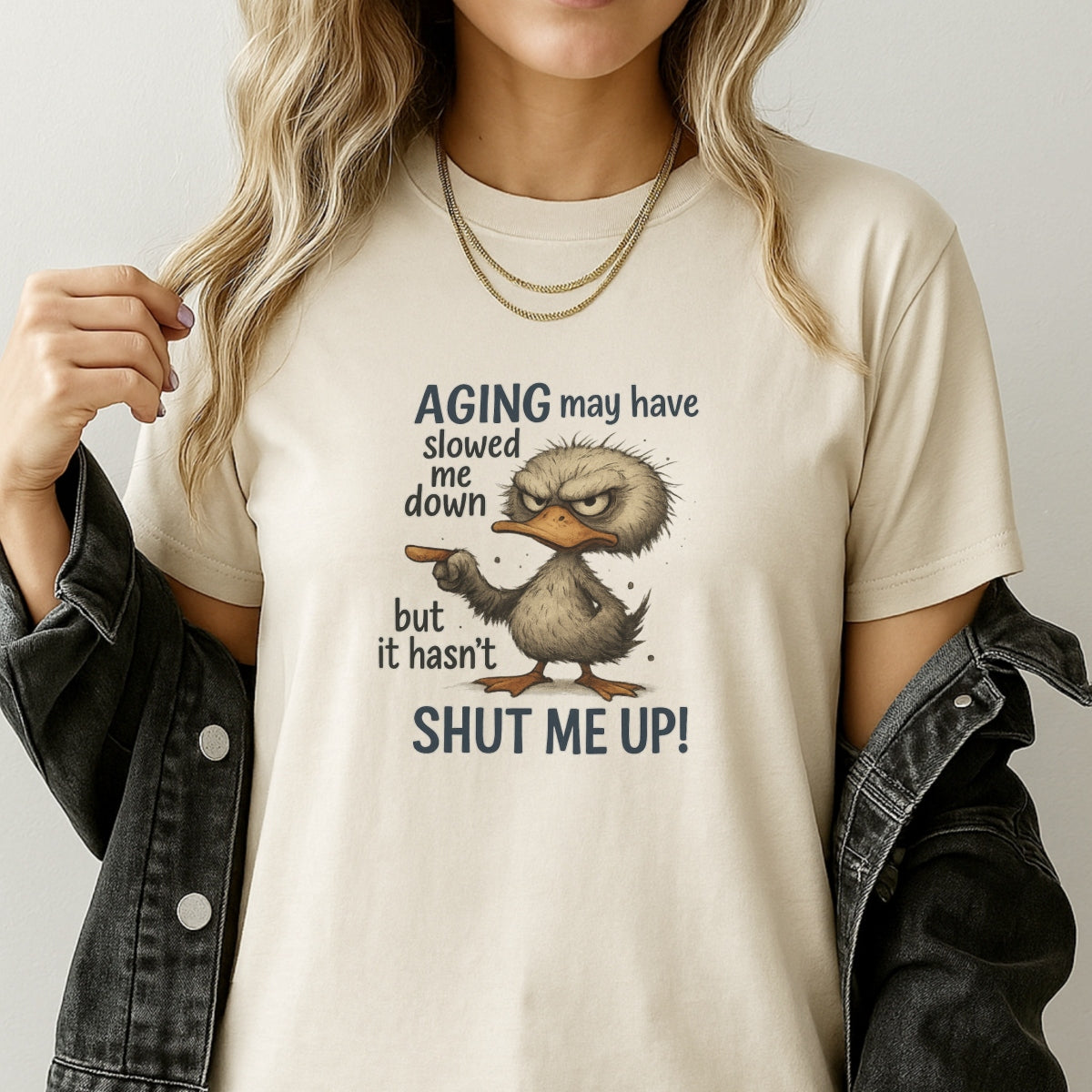 DTF Heat Transfer Iron On Sticker, "I'm Not Old, I'm Just Seasoned", Retro Duck Humor Shirts