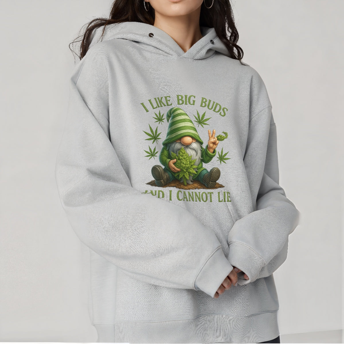Funny Gnome Weed DTF Transfer for T-Shirts , “I Like Big Buds” Iron-On Heat Transfer , 420 Humor Graphic, Cannabis Lover Gift, DIY Shirt Decal for Men and Women