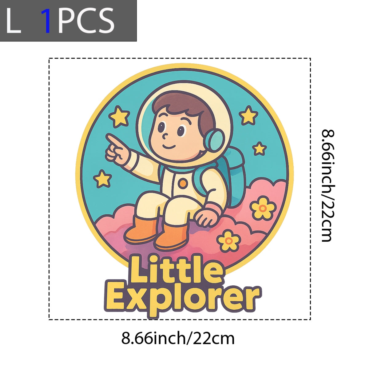 Little Explorer DTF Iron On Transfers for T-Shirts,Cute Astronaut, Cat Artist, and Starry Sky Boy Designs, Heat Press Ready DIY Patches for Clothes, Tote Bags, Hoodies