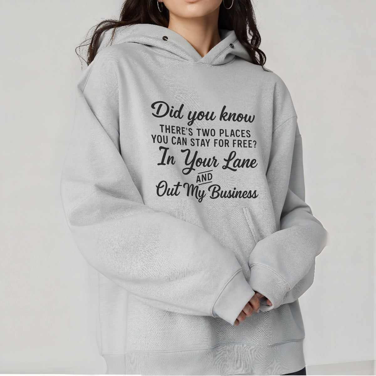 Funny Quote DTF Transfer ,  'Stay in Your Lane and Out My Business' ,  Funny Heat Transfer for T-Shirts, Hoodies, Tote Bags , Colorful Iron-On Decal for DIY Apparel , Ready to Press