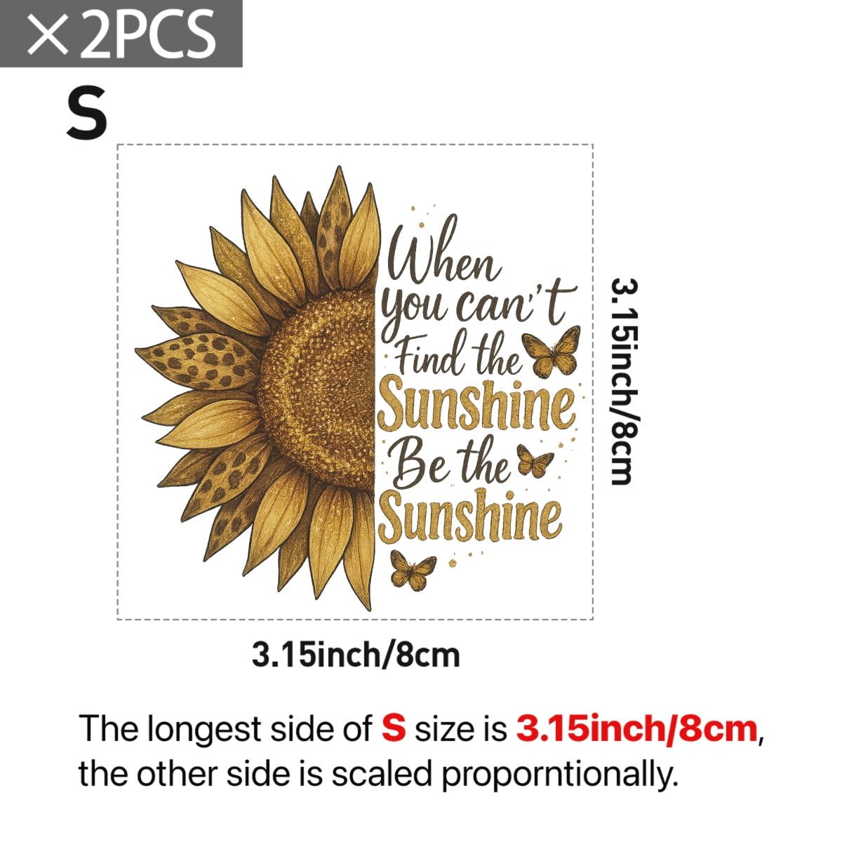 DTF Heat Transfer , Leopard Sunflower and Motivational Quote , DIY Iron-On for T-Shirts, Bags, Hoodies