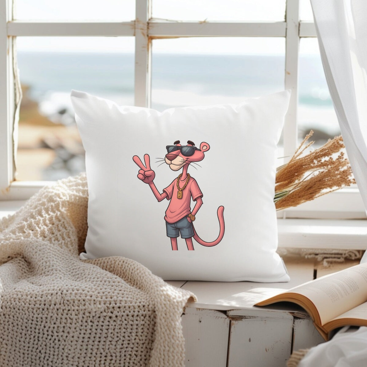 DTF Heat Transfer Iron On Sticker,  Cool Panther Cartoon Character Stickers for T-Shirts and Jeans