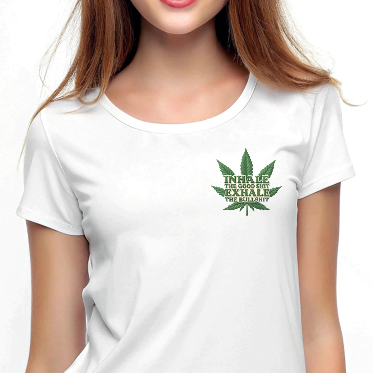 Funny Weed Shirt Transfer , Inhale the Good Sht Exhale the Bullsht Iron-On Patch , Heat Transfer for DIY T-Shirts, Hoodies, Tote Bags