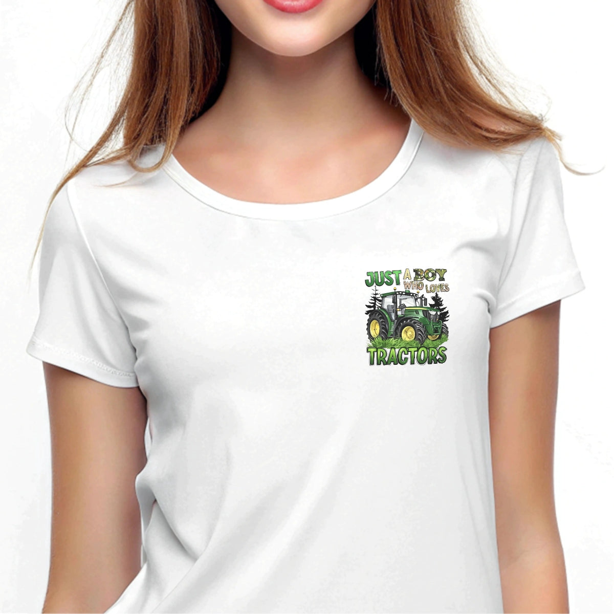 DTF Transfer Decal  Green Style Tractor Art ,Farm Themed Apparel Sticker ,3D Text Outdoor Adventure Decal for Clothing, Tote Bags