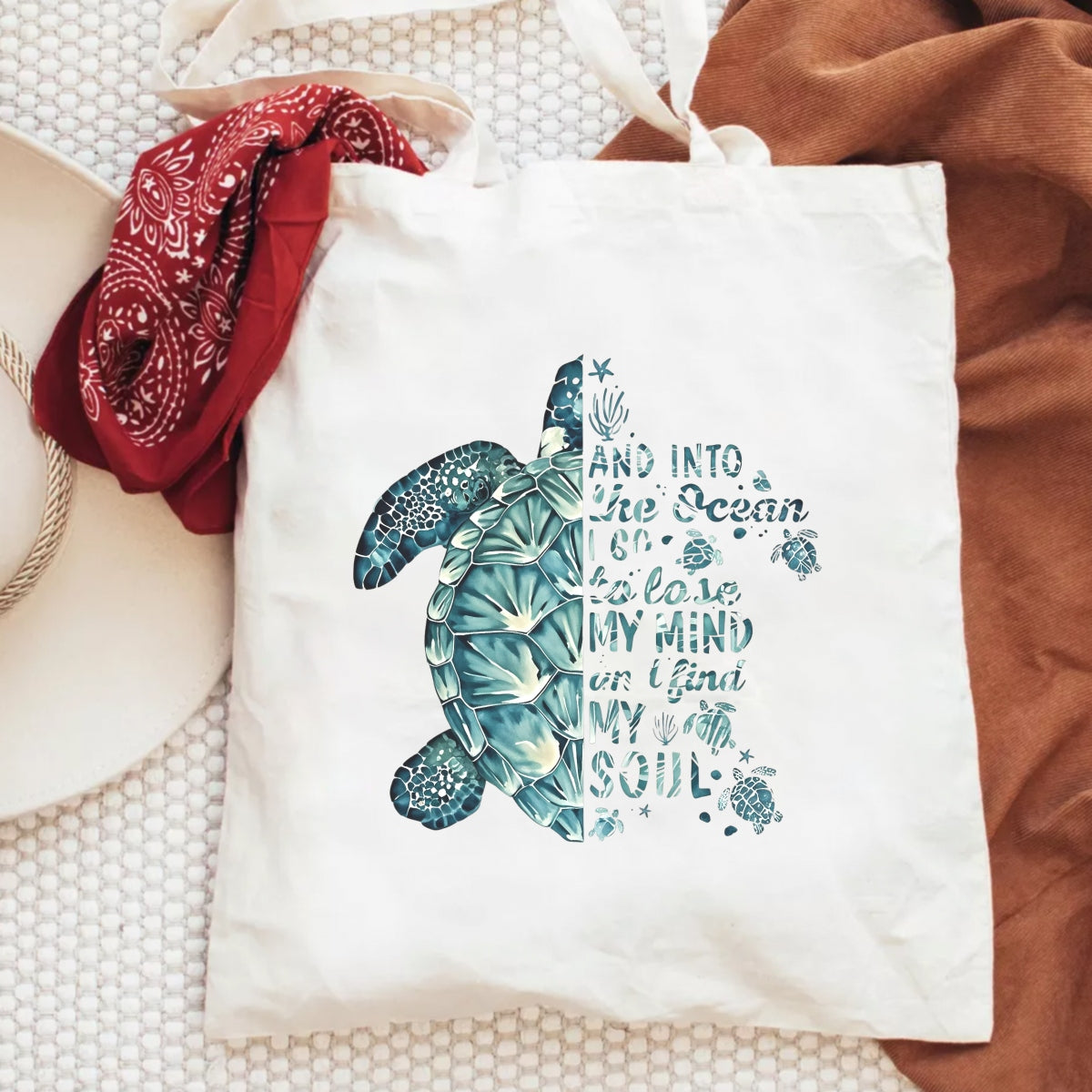 Ocean-Inspired DTF Heat Transfer Vinyl Decal,Sea Turtle & Shell Design for DIY T-Shirts, Pillow Embellishments & Crafts