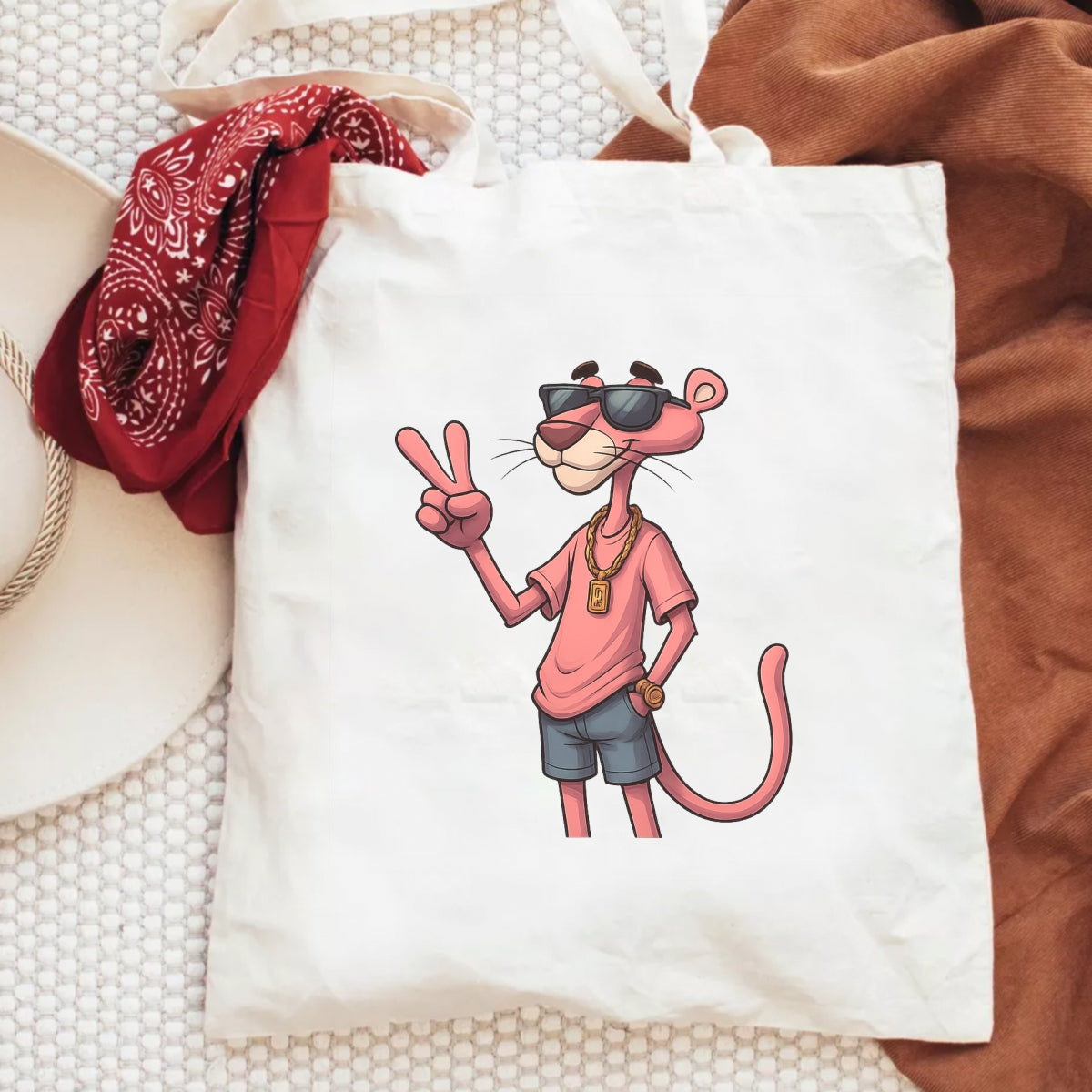 DTF Heat Transfer Iron On Sticker,  Cool Panther Cartoon Character Stickers for T-Shirts and Jeans