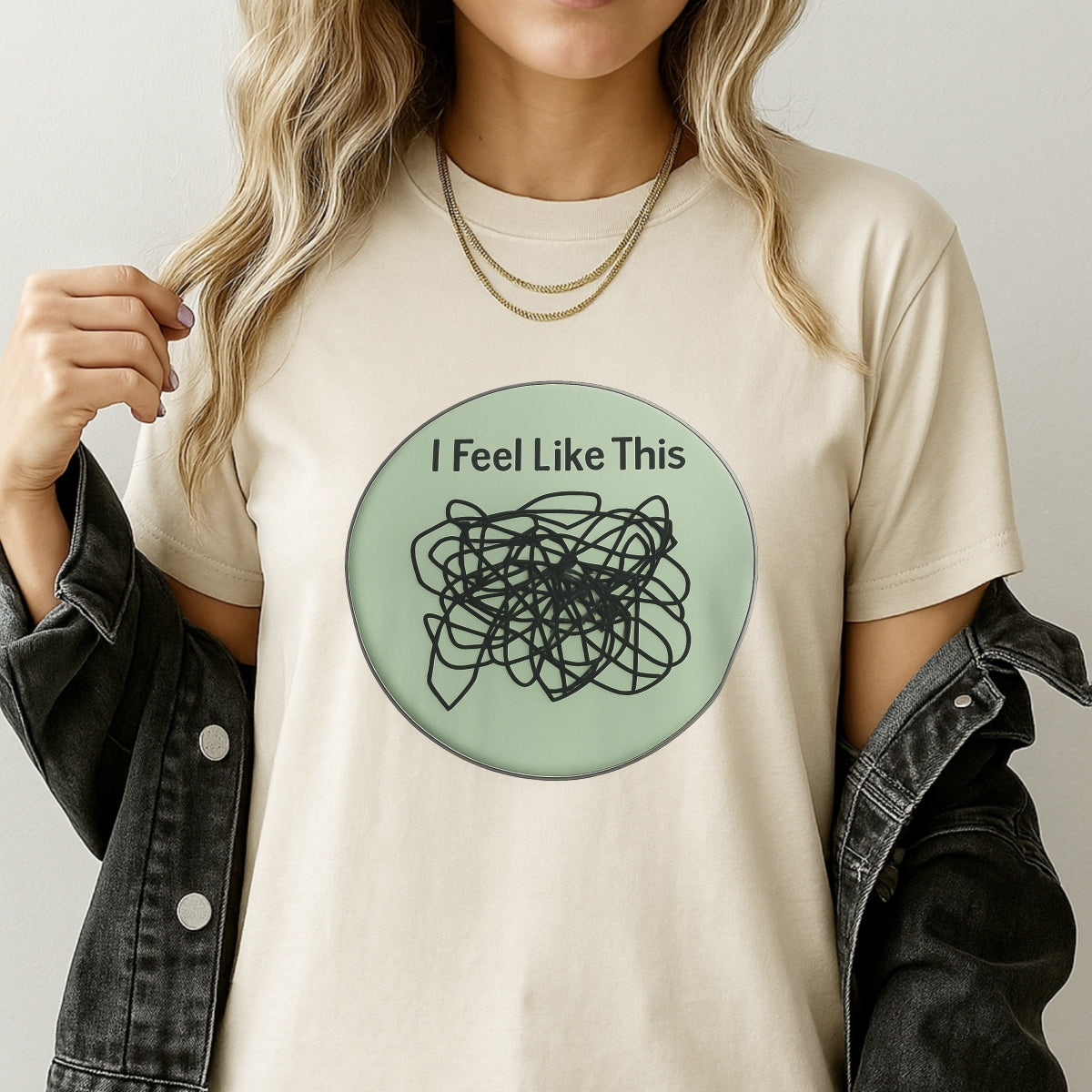 Funny Quote Iron-On Heat Transfer Sticker ,  Emotional Chaos Doodle Design for DIY T-Shirts, Hoodies, Tote Bags ,  Easy Press, Washable, Trendy Graphic Patch for Mental Health and Mood Expression