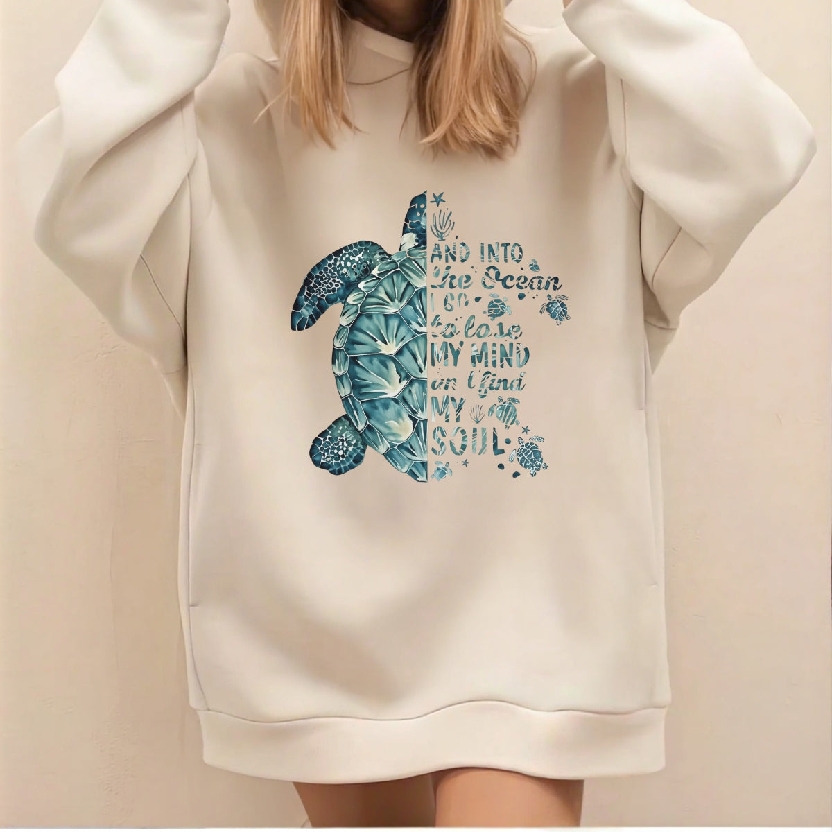 Ocean-Inspired DTF Heat Transfer Vinyl Decal,Sea Turtle & Shell Design for DIY T-Shirts, Pillow Embellishments & Crafts