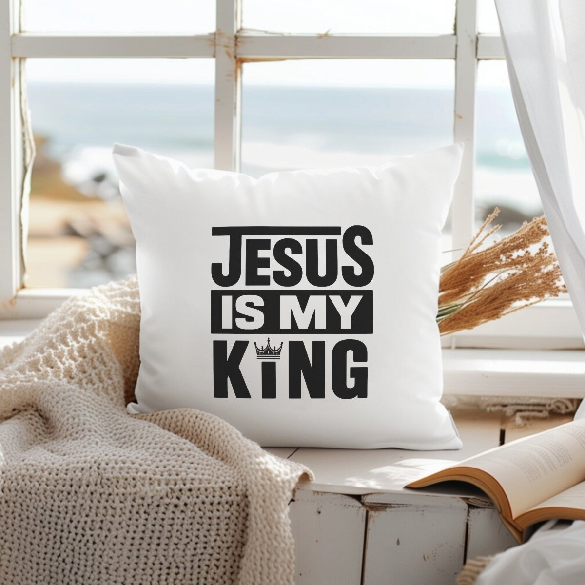 DTF Heat Transfer Iron On Sticker , Vibrant Christian Faith Design Jesus King Biblical Verse Religious Apparel Decor for T-Shirts Hats Bags
