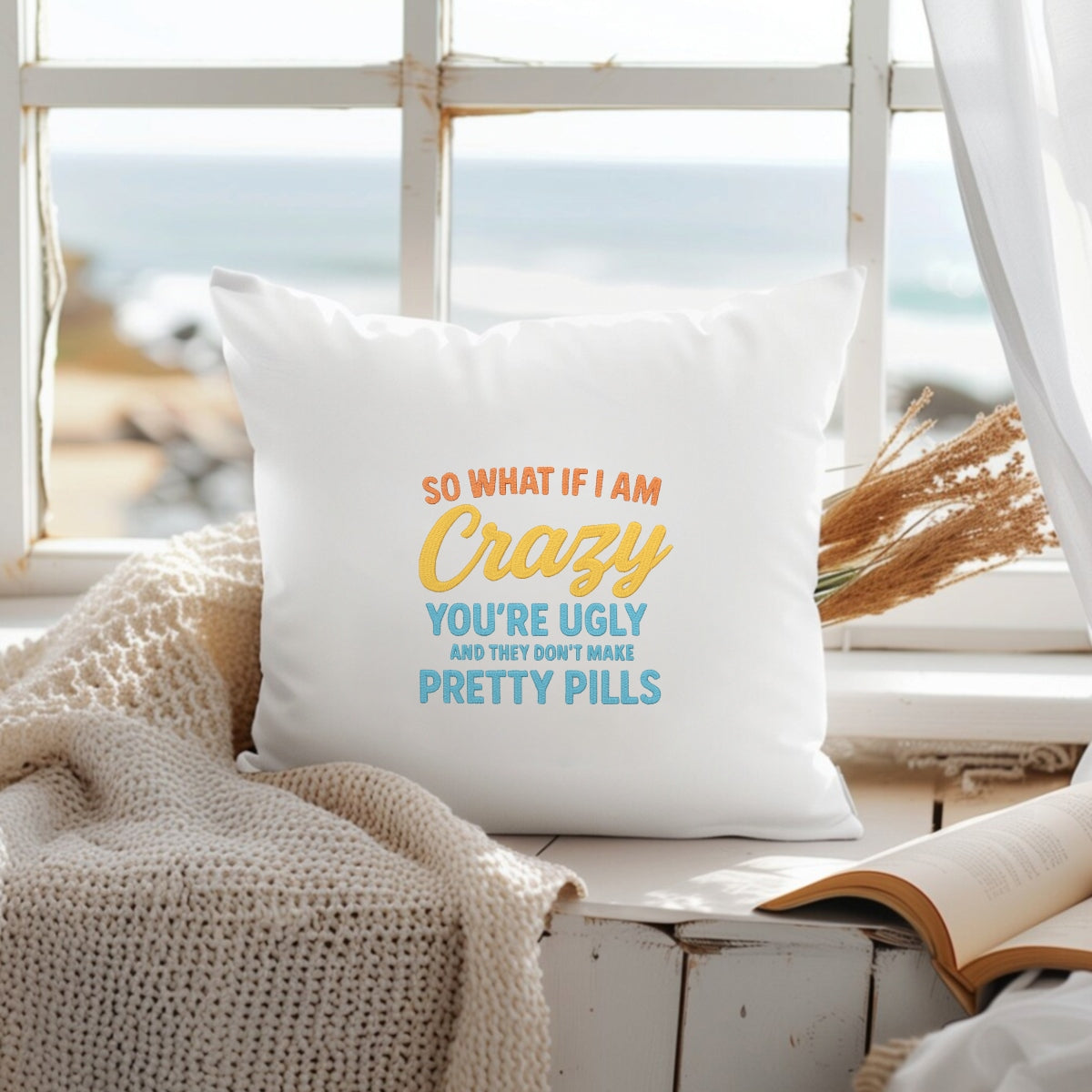 DTF Heat Transfer Iron On Sticker , "SO WHAT IF I AM Crazy" Sassy Quote Graphic ,Viral Social Media Decal for T-Shirts, Hoodies, Tote Bags