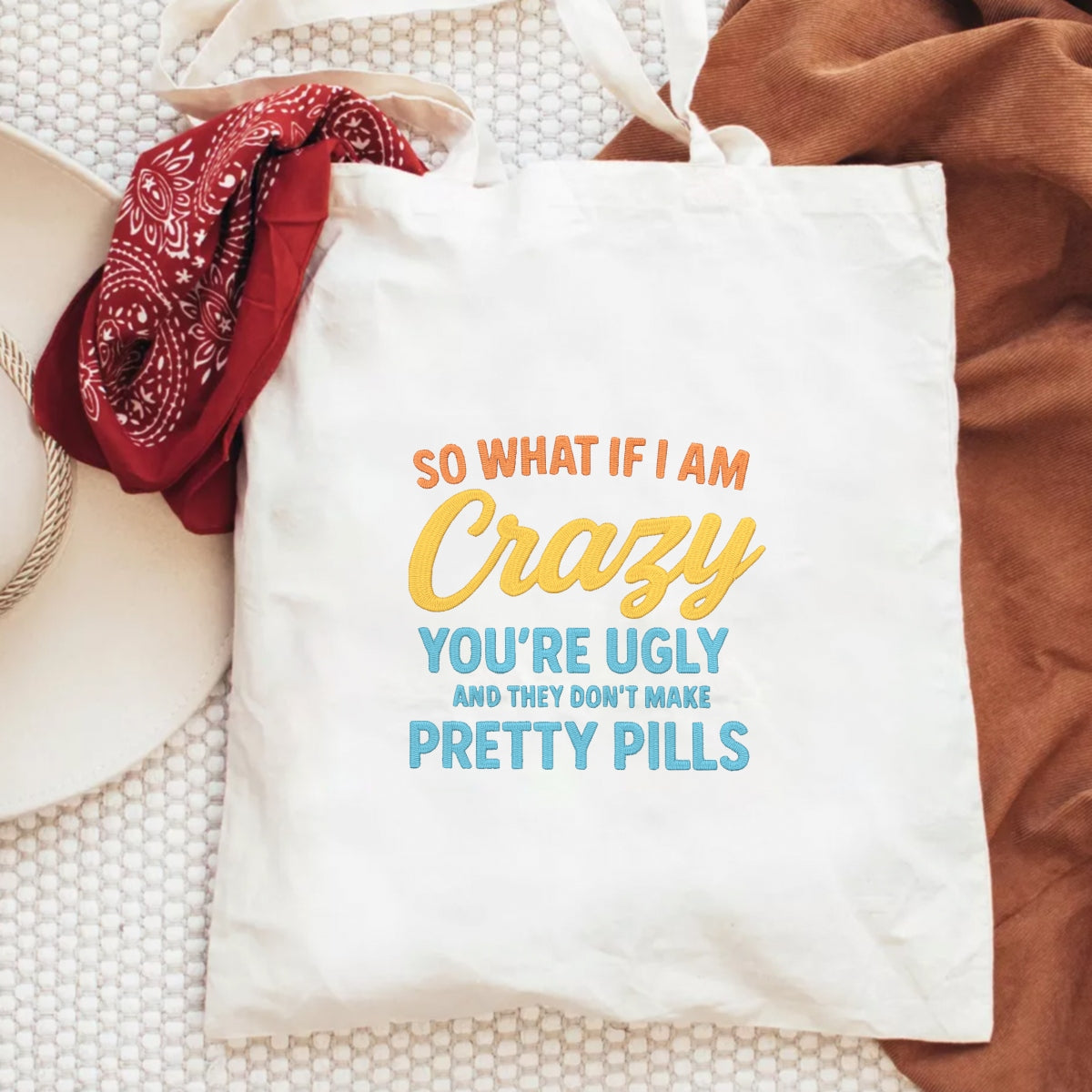 DTF Heat Transfer Iron On Sticker , "SO WHAT IF I AM Crazy" Sassy Quote Graphic ,Viral Social Media Decal for T-Shirts, Hoodies, Tote Bags
