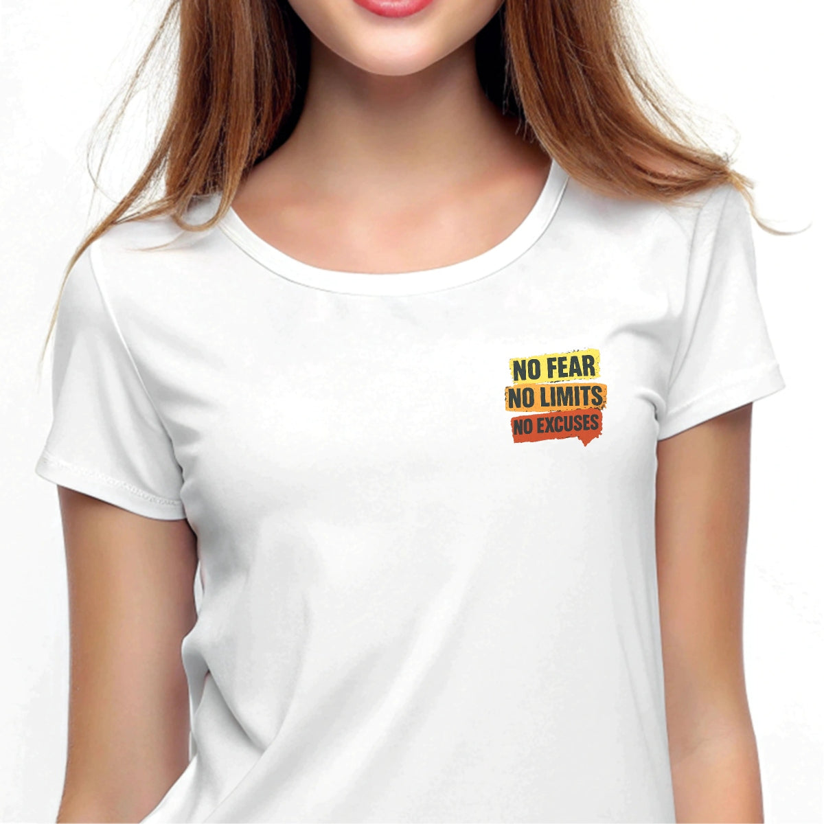 DTF Heat Transfer Iron On Patch ,No Fear No Limits No Excuses , Motivational Graphic for T-Shirts,  Hoodies, Tote Bags
