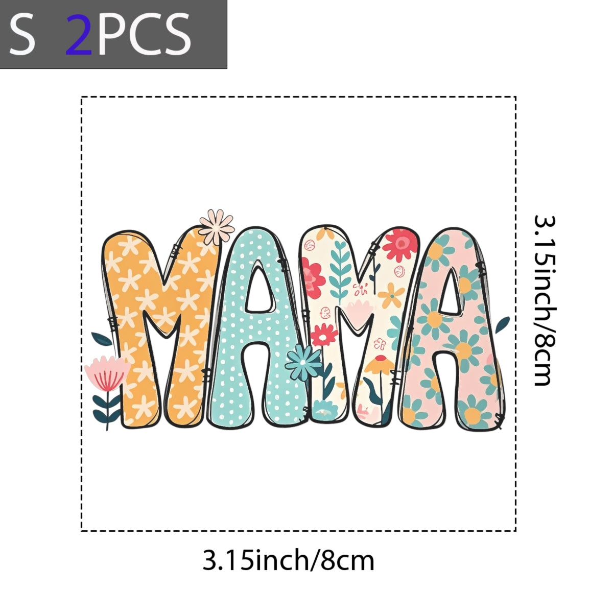 DTF Heat Transfer Iron On Sticker , Floral, Checkered, Mothers Day Gift for T-Shirts, Tote Bags