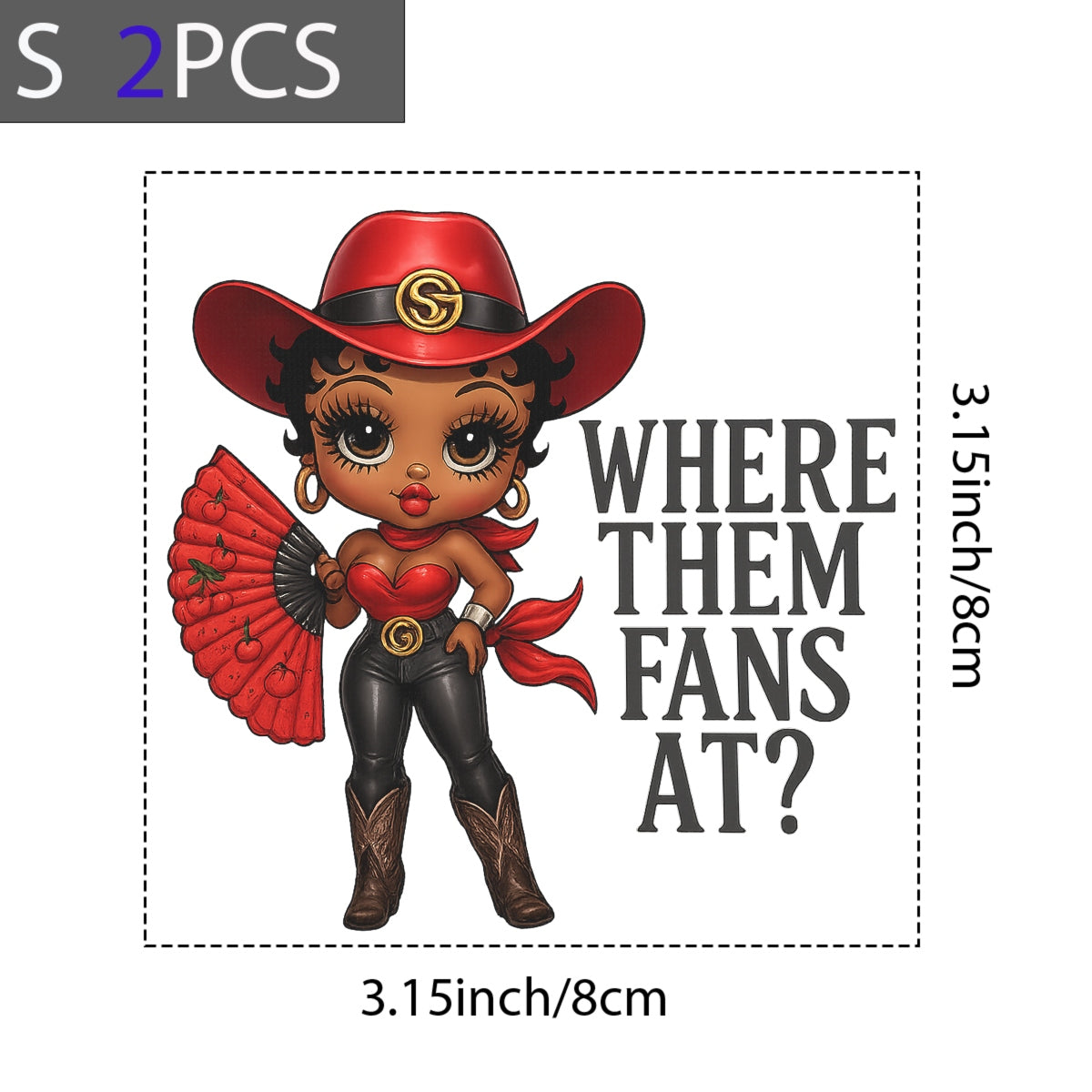 DTF Heat Transfer Iron On Sticker, Western Cowboy Style Appliques for DIY Fashion, Jeans, Jackets, Hats and Accessories
