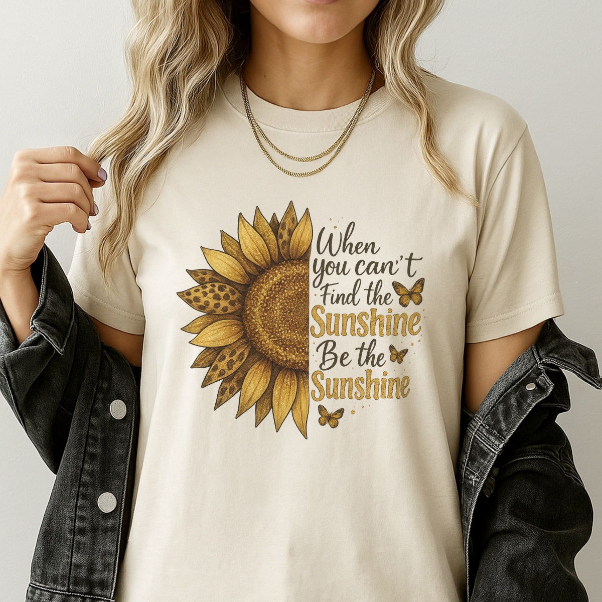 DTF Heat Transfer , Leopard Sunflower and Motivational Quote , DIY Iron-On for T-Shirts, Bags, Hoodies