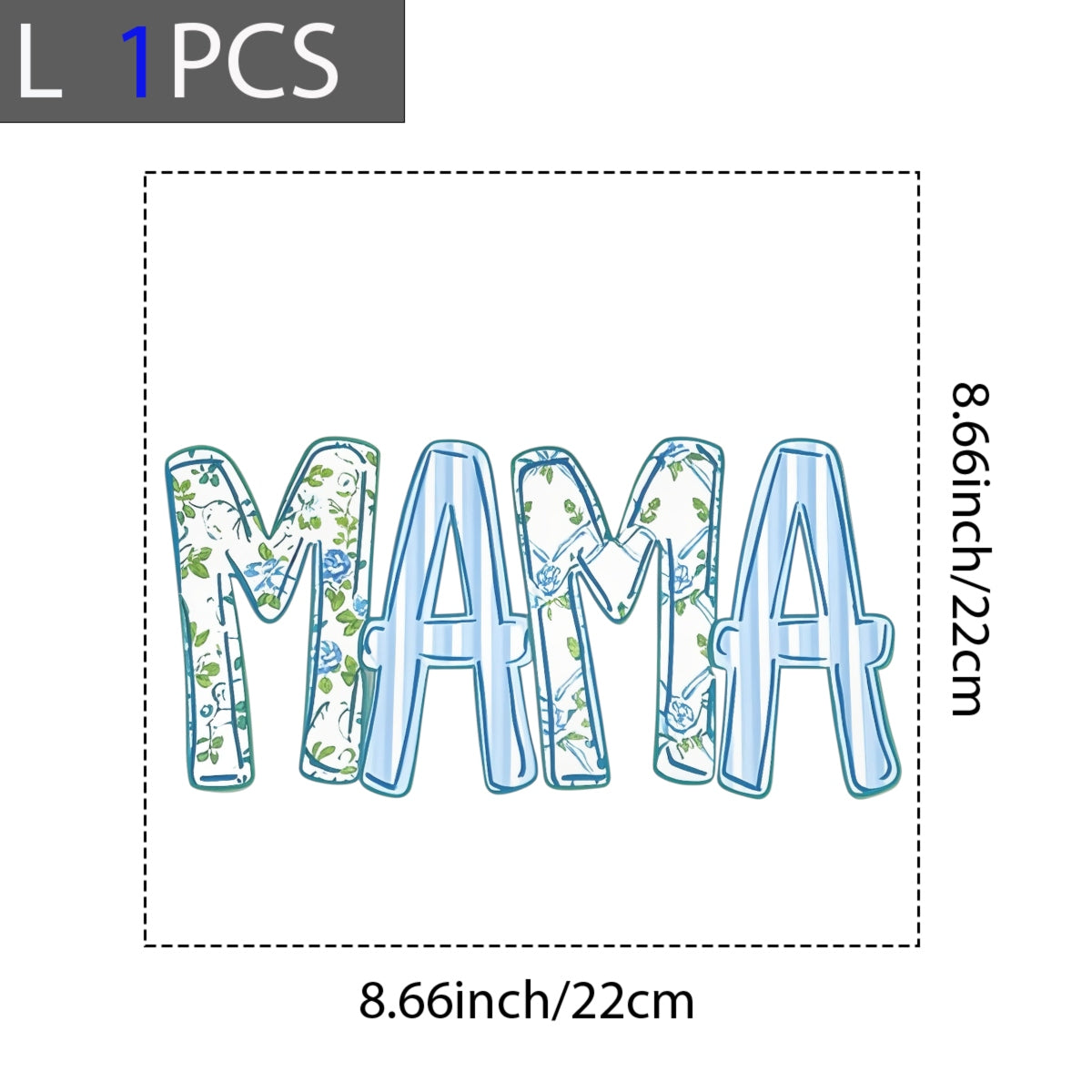 DTF Heat Transfer Iron On Sticker , Floral, Checkered, Mothers Day Gift for T-Shirts, Tote Bags