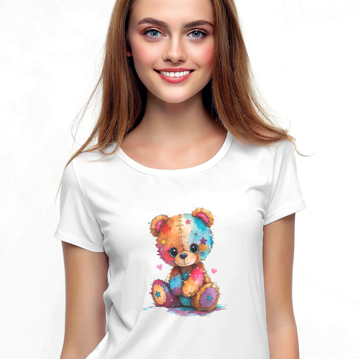 Colorful Bear DTF Transfers ,  Ultra-Soft Fabric Fusion Technology , Crack-Resistant Coating,  Long-Lasting Garment Adhesion