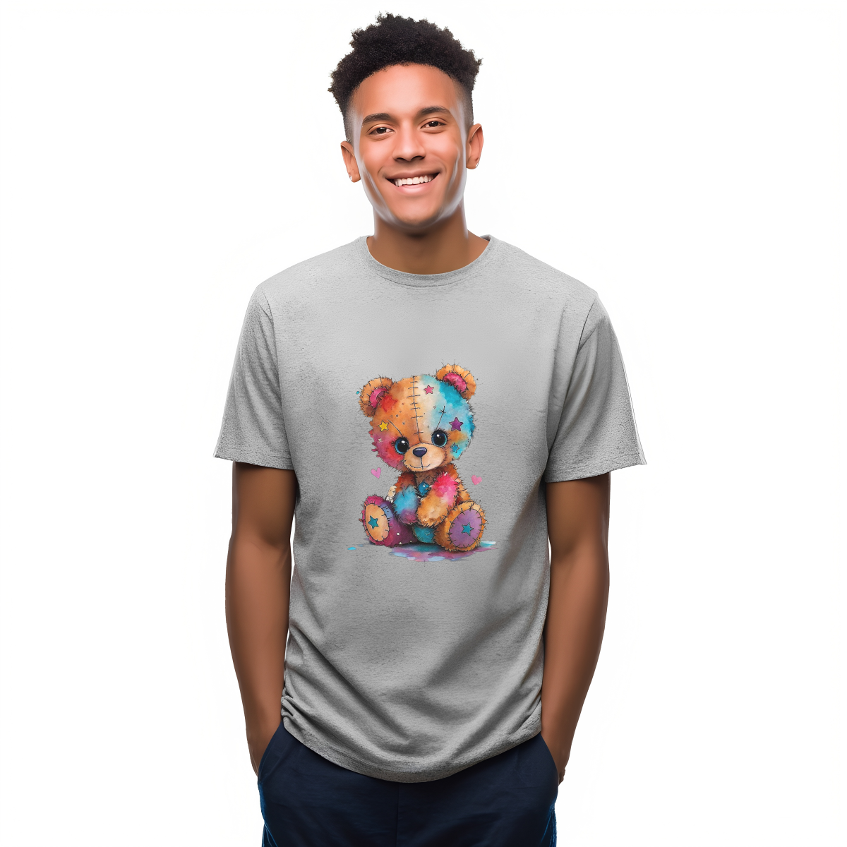Colorful Bear DTF Transfers ,  Ultra-Soft Fabric Fusion Technology , Crack-Resistant Coating,  Long-Lasting Garment Adhesion