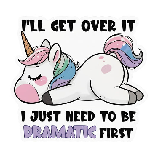 DTF Heat Transfer Iron On Sticker Cute Sleeping Unicorn with Rainbow Mane and Funny Quote for Apparel DIY T Shirts Hoodies Bags and Home Decor - 1