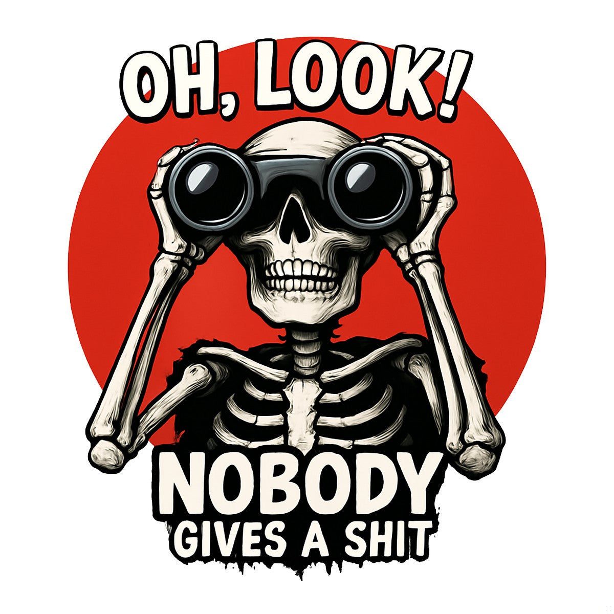 DTF Heat Transfer Iron On Sticker Skeleton Humor Halloween Decorations for T Shirts Hoodies and Home Decor - 1