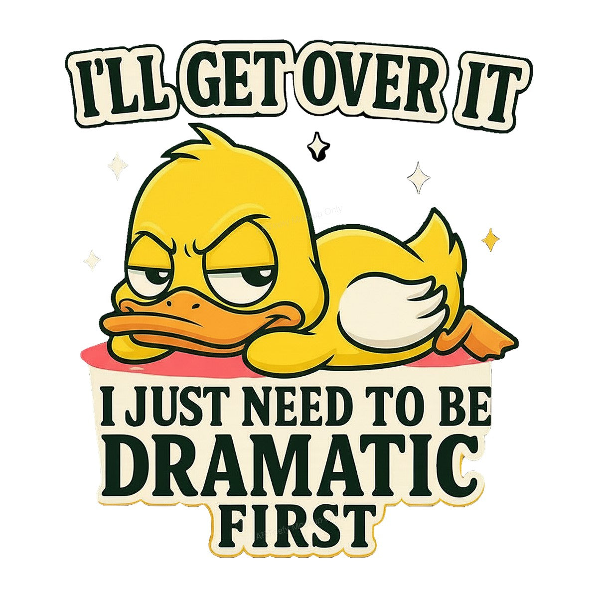DTF Heat Transfer Iron On Sticker Iron On Heat Transfers Cute Cartoon Duck Design Funny Lettering for T Shirts Hoodies Local Warehouse - 1