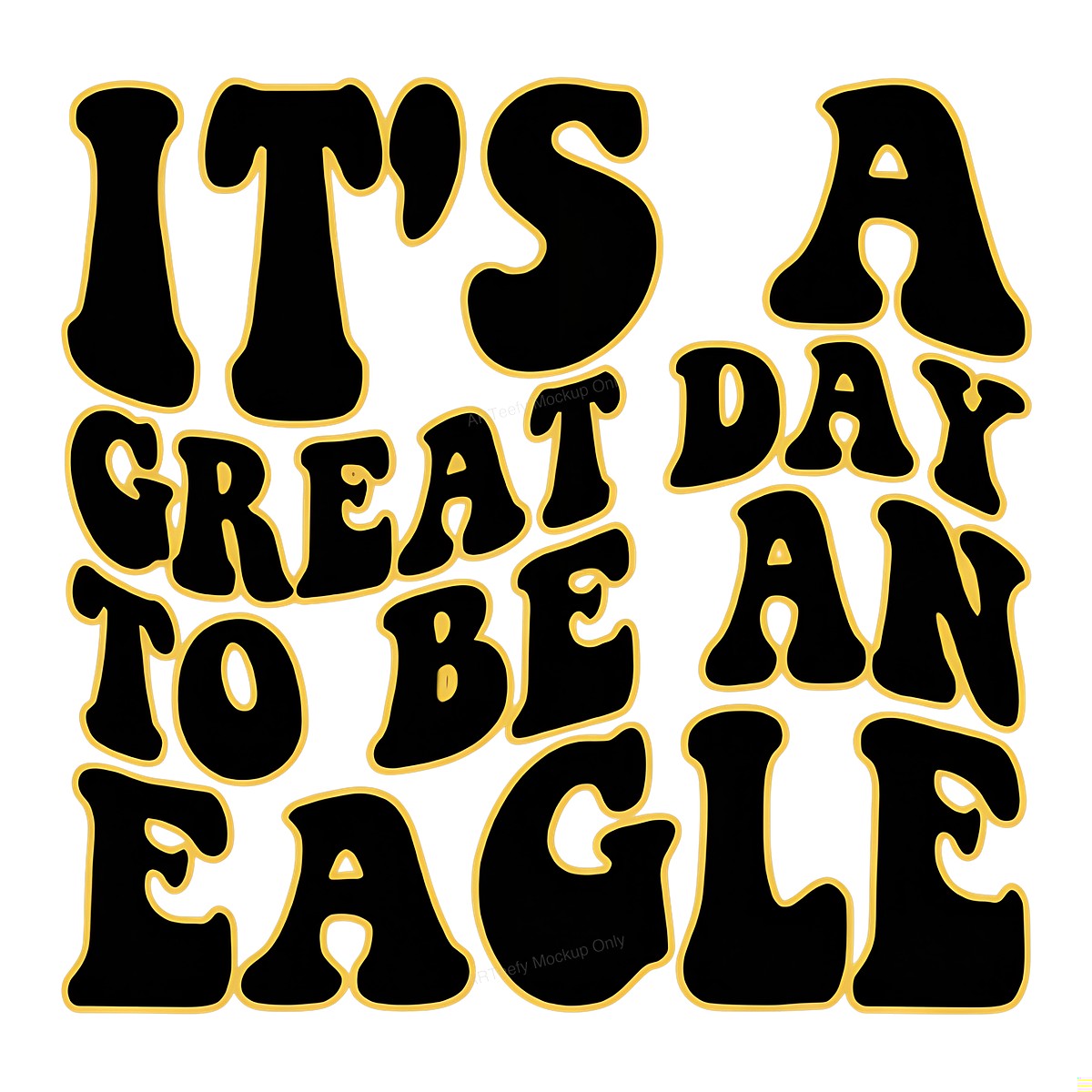 DTF Heat Transfer Iron On Sticker Iron On Transfers for T Shirts Bold Eagle Inspired Motivational Lettering for School Spirit Apparel Local Warehouse - 1