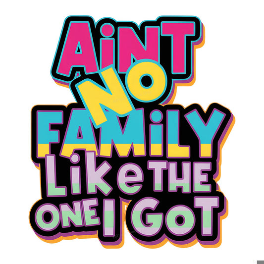 DTF Heat Transfer Iron On Sticker DTF Transfers Ready to Press Colorful Family Quote Design for T Shirts Hoodies Local Warehouse - 1