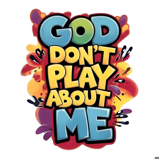 DTF Heat Transfer Iron On Sticker DTF Transfers Ready to Press Bold Colorful God Inspired Lettering for T Shirts Hoodies Local Warehouse - 1