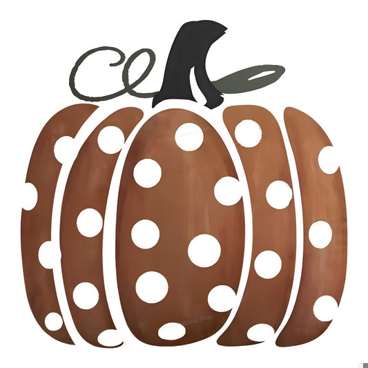 DTF Heat Transfer Iron On Sticker Heat Transfer Designs Ready to Press Polka Dot Pumpkin Fall Iron On Patches for Halloween Decorations Local Warehouse - 1