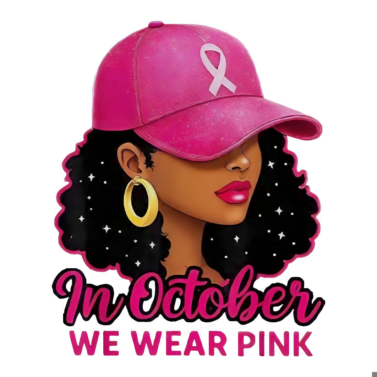 DTF Heat Transfer Iron On Sticker Iron On Transfers for T Shirts October Pink Ribbon Breast Cancer Awareness Designs Clearance Local Warehouse - 1
