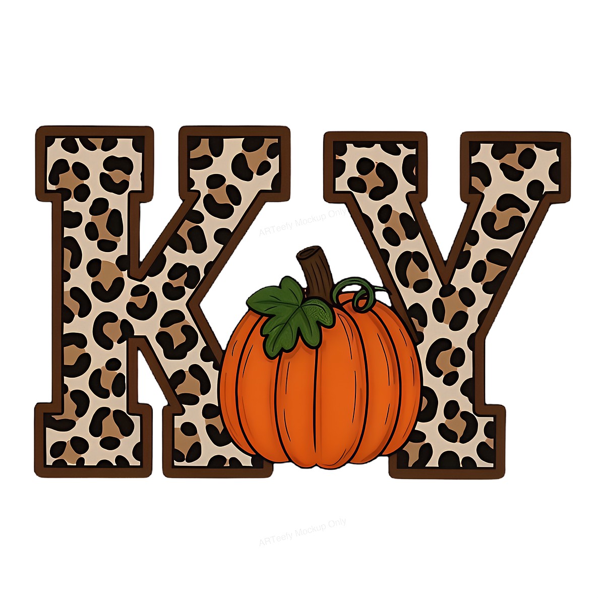 DTF Heat Transfer Iron On Sticker Iron On Transfers for T Shirts Leopard Print KY Pumpkin Fall Iron On Patches Local Warehouse Clearance - 1