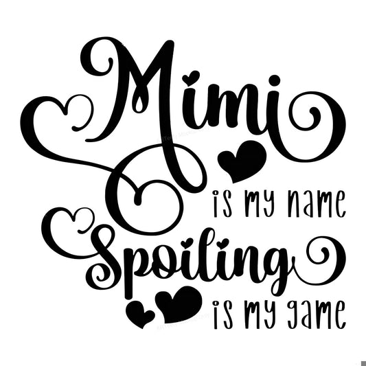 DTF Heat Transfer Iron On Sticker Iron On Transfers for T Shirts Mimi Lettering with Heart Designs for Fun Casual Wear Local Warehouse - 1
