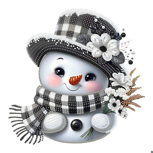 DTF Heat Transfer Iron On Sticker Heat Transfer Designs Ready to Press Snowman with Plaid Scarf and Floral Hat for Christmas Apparel Local Warehouse - 1