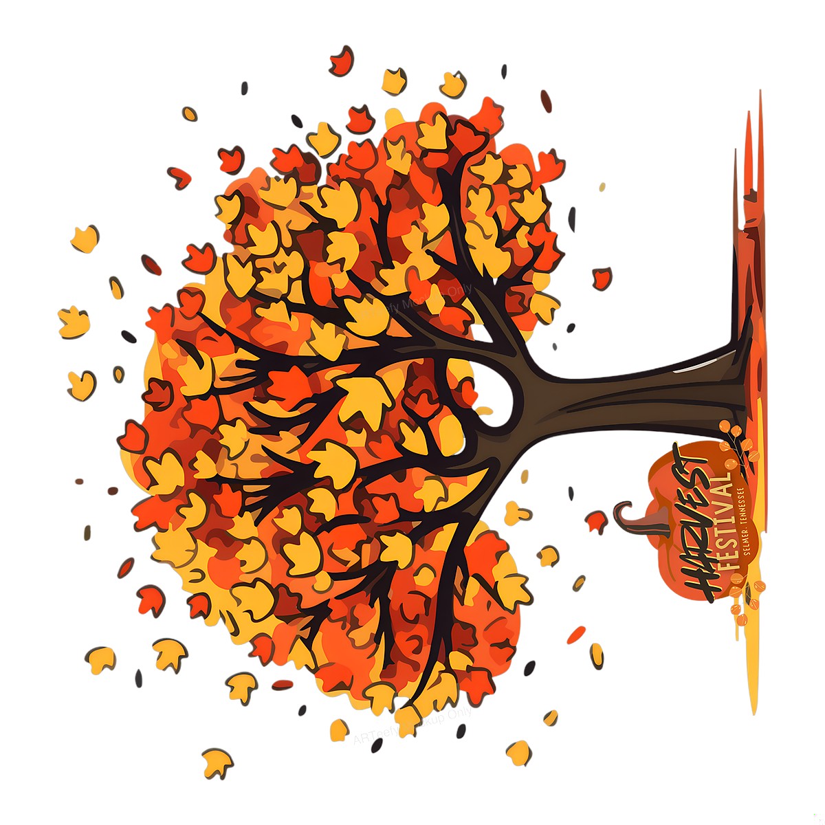 DTF Heat Transfer Iron On Sticker Iron On Heat Transfers Autumn Tree Design Fall Home Decor Thanksgiving Iron On Heat Transfers Clearance - 1