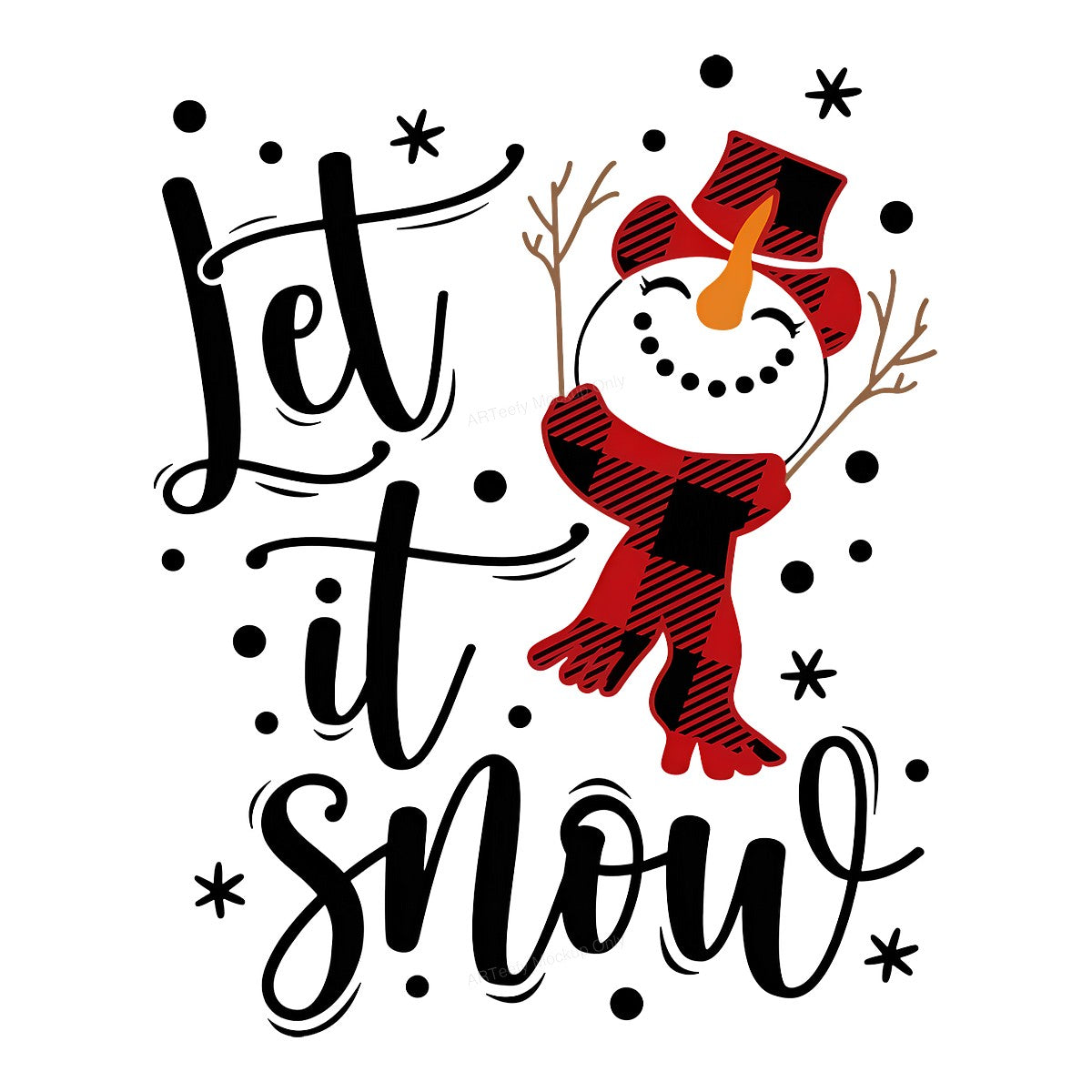DTF Heat Transfer Iron On Sticker Heat Transfer Designs Ready to Press Snowman Plaid Scarf Christmas Winter Decorations for T Shirts Hoodies Local Warehouse - 1