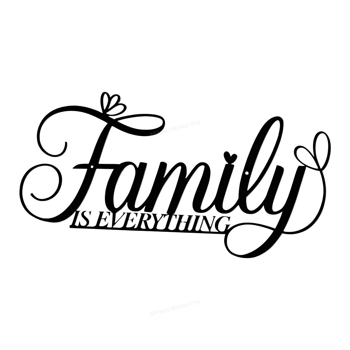 DTF Heat Transfer Iron On Sticker Iron On Transfers for T Shirts Family Is Everything Script Design for Apparel Home Decor Local Warehouse Clearance - 1