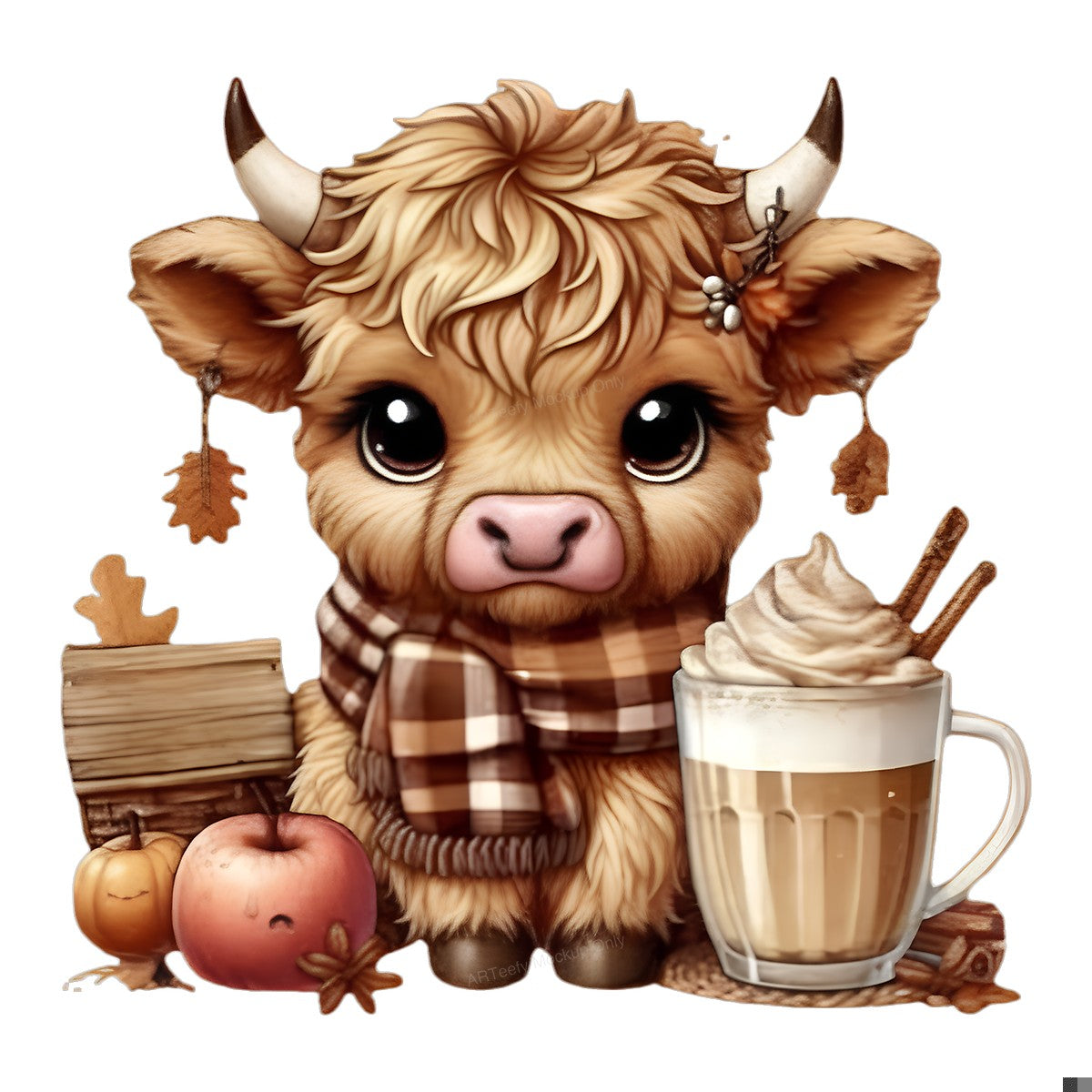 DTF Heat Transfer Iron On Sticker Heat Transfer Designs Ready to Press Cozy Autumn Highland Cow Fall Decor for T Shirts Hoodies Local Warehouse - 1