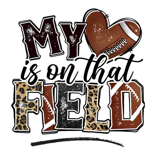 DTF Heat Transfer Iron On Sticker Iron On Heat Transfers Football Heart Leopard Print Sports Team Inspired Designs for T Shirts Hoodies Clearance Local Warehouse - 1