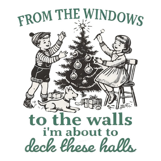 DTF Heat Transfer Iron On Sticker Iron On Transfers for T Shirts Vintage Christmas Tree Scene Retro Holiday Decor Christmas Iron On Heat Transfers Clearance Local Warehouse - 1