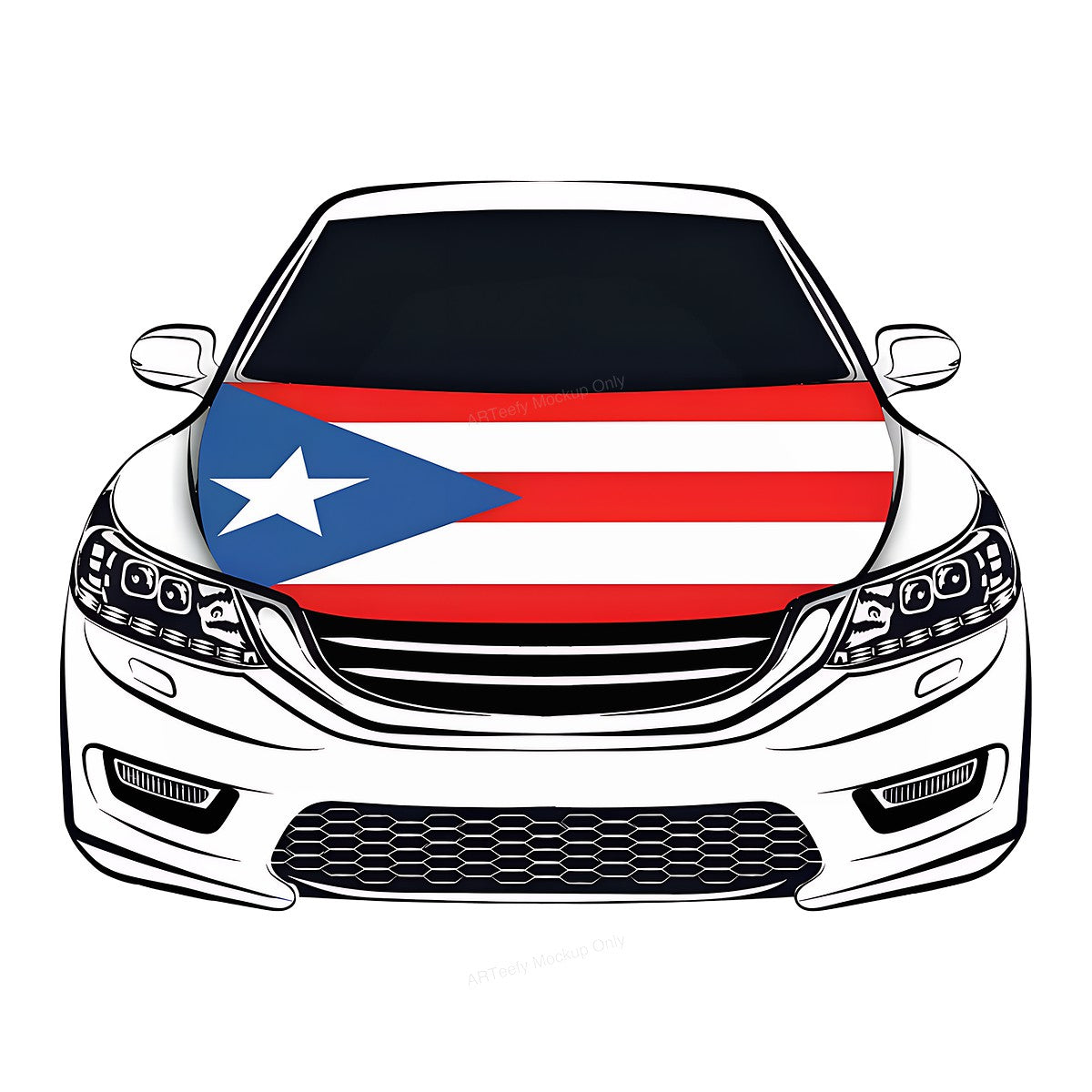 DTF Heat Transfer Iron On Sticker Iron On Heat Transfers Puerto Rican Flag Design for Cars Apparel Bags Local Warehouse - 1